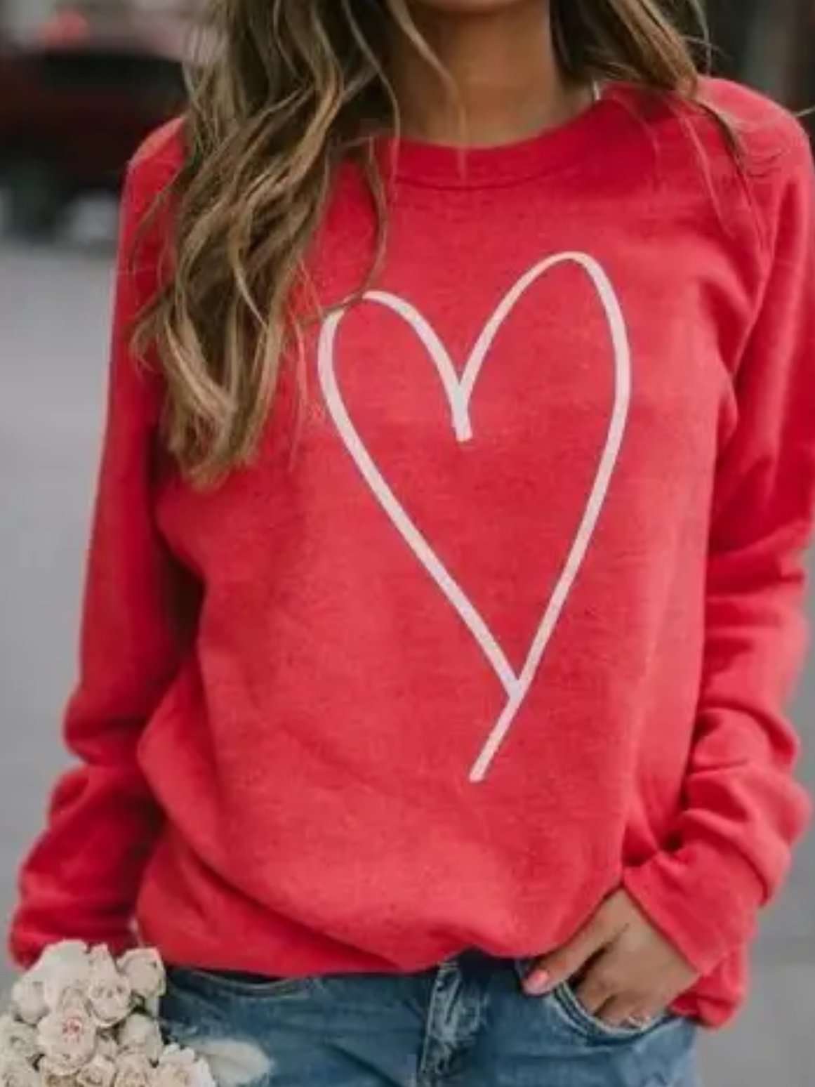 Red Heart Sweatshirt Red Heart Sweatshirt